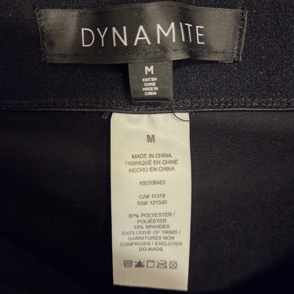 Dynamite Women’s Black Faux Leather Leggings Medium Stretch High Rise - Picture 4 of 5